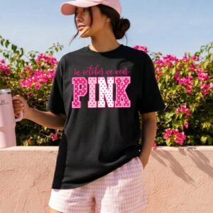 Design on a black adult T-shirt