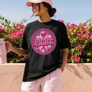 Design on a black adult T-shirt