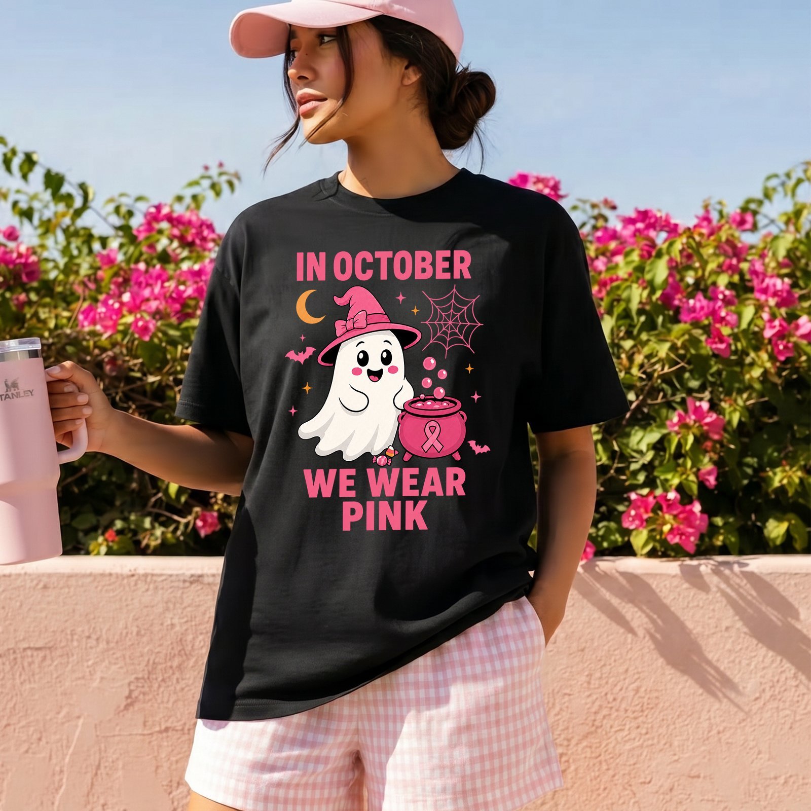 Design on a black adult T-shirt