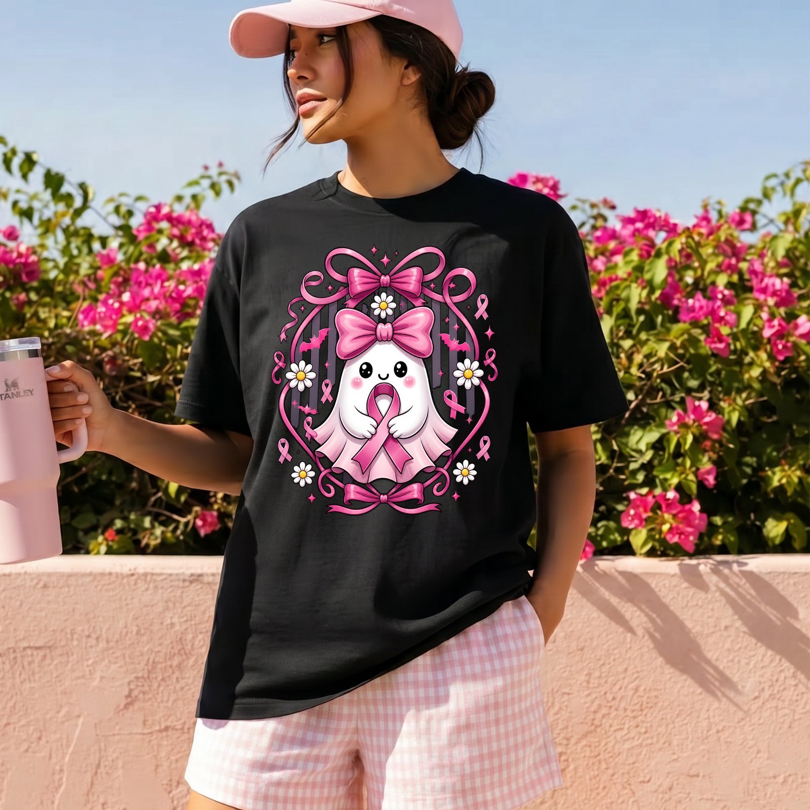 Design on a black adult T-shirt