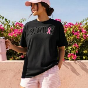 Design on a black adult T-shirt