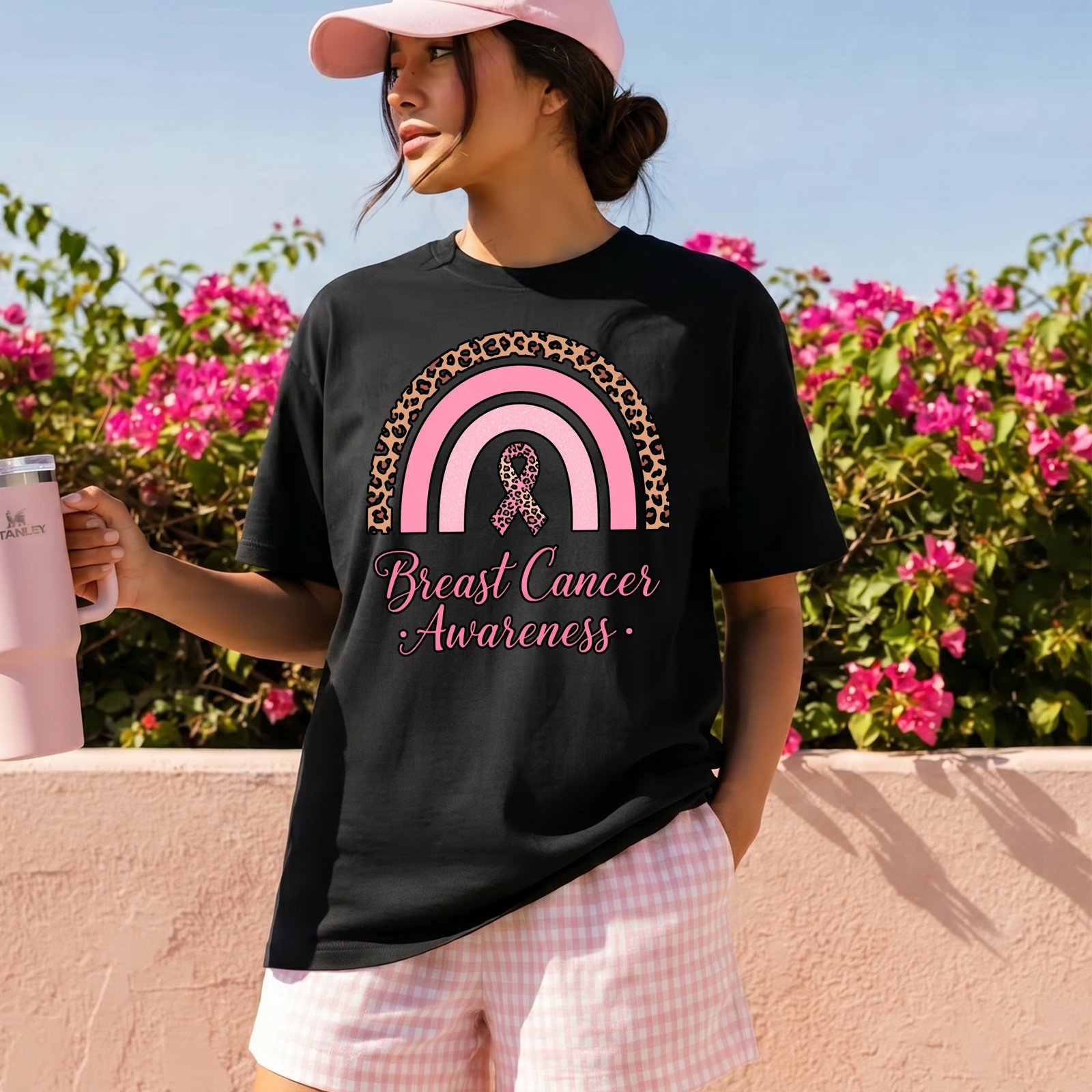 Design on a black adult T-shirt