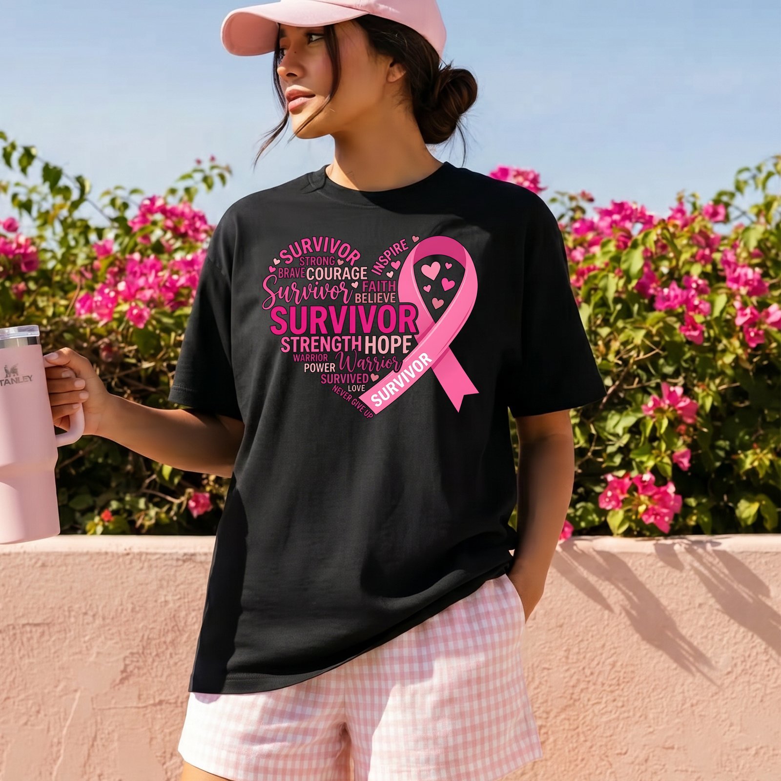 Design on a black adult T-shirt