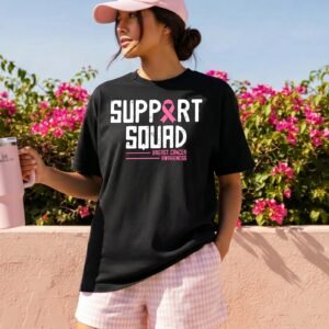 Design on a black adult T-shirt