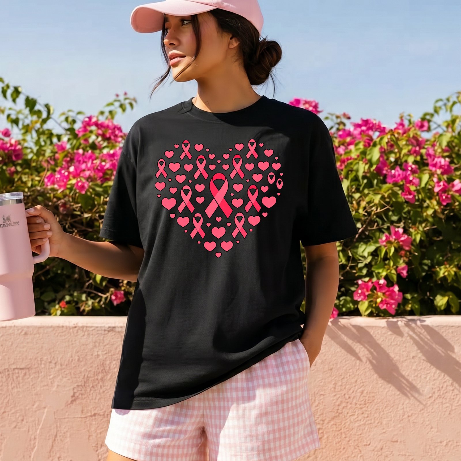 Design on a black adult T-shirt