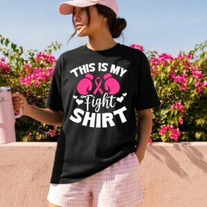 Design on a black adult T-shirt