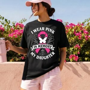 Design on a black adult T-shirt