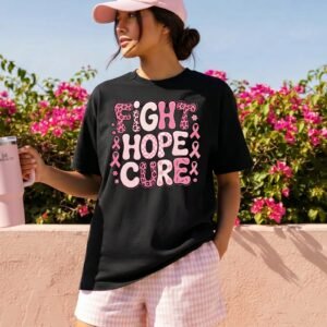 Design on a black adult T-shirt